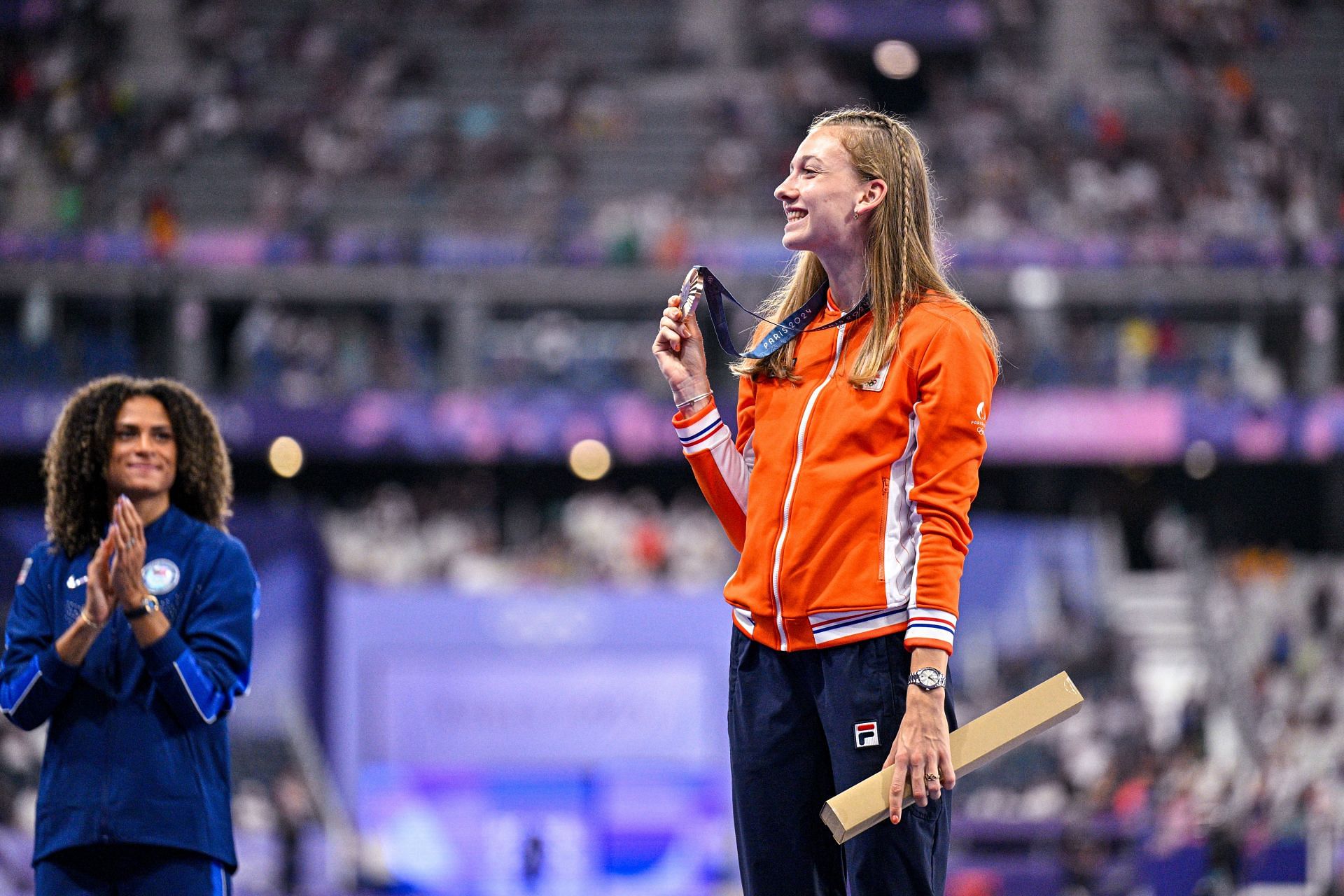 Femke Bol at the Athletics - Olympic Games Paris 2024: Day 14 - Source: Getty